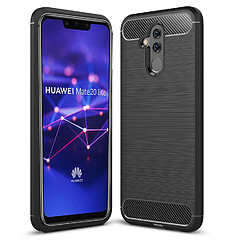 Xeptio Huawei Mate 20 LITE coque tpu brossée carbone noire