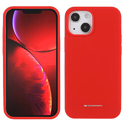 Mercury Goospery Coque en silicone mou, tendre rouge pour votre Apple iPhone 13 6.1 pouces