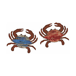 Aubry Gaspard Crabes rouge et bleu déco murale (Lot de 2).