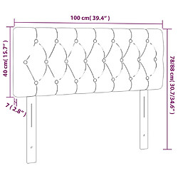 vidaXL Tête de lit à LED Bleu 100x7x78/88 cm Tissu pas cher