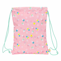 Avis Sac à dos serré par des ficelles Peppa Pig Ice cream Rose Menthe 26 x 34 x 1 cm