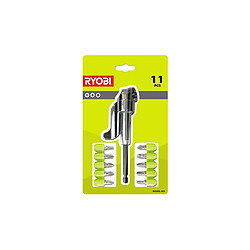 Kit 10 embouts RYOBI plus 1 renvoi d'angle pour Perceuses - Visseuses