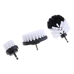 Avis 3pcs tuile coulis nettoyage perceuse brosse gommage brosse accessoire de fixation kit blanc