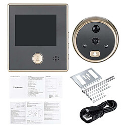 Universal 3 pouces SY 1 TFT LCD HD caméra de porte numérique yeux sonnette porte électrique prise de vue détection 120 degrés vidéo yeux sécurité de la maison | sonnette (or) pas cher