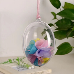 Acheter Wewoo 7 décorations de mariage ellipsoïdales creuses en plastique transparent Noël pour Pâques