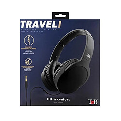 Acheter TnB - CSTRAVEL2 - Casque stereo filaire + micro + adaptateur avion - Noir