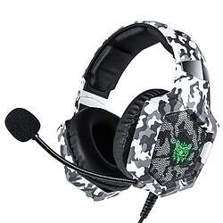 Universal Écouteurs camouflage câblés gamers écouteurs stéréo gamers avec microphone/ordinateur portable | écouteurs/