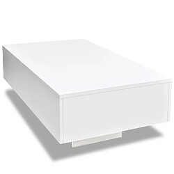 ComfortXL Table Basse Haute Brillance Blanche