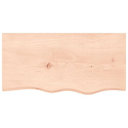 Avis vidaXL Étagère murale 80x40x(2-4) cm bois de chêne massif non traité