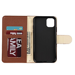 Acheter Wewoo Coque Pour iPhone 11 Pro Étui à rabat en cuir avec support et cadre photo logements cartes et portefeuille Marron