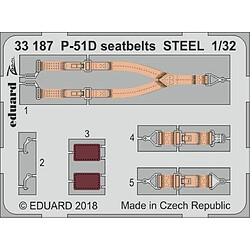 Eduard P-51D Seatbelts STEEL - 1:32