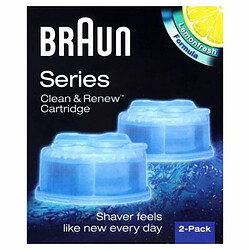 2 cartouches de nettoyage clean & renew - ccr2 - BRAUN