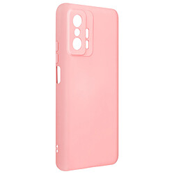 Avizar Coque Xiaomi 11T et 11T Pro Silicone Semi-rigide Soft-touch Fine rose