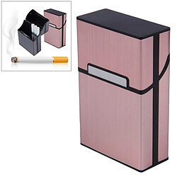 Wewoo Cigarette en aluminium étui à cigarettes porte-tabac boîte de poche conteneur de stockage contenant de fumer ensemble rose 