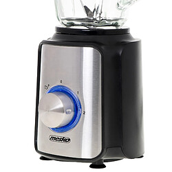 Acheter Blender Mixeur en Verre de 1,5 Litres, 2 Vitesses+ Pulse, Broyeur à Glace, 1200, Noir/Argent, Mesko, MS 4080