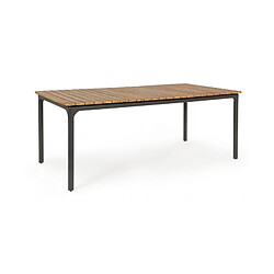 Webmarketpoint Table de jardin en Aluminium / Bois-SVLK cm 200x100x h76