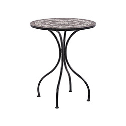 Beliani Table de jardin Noir CARIATI