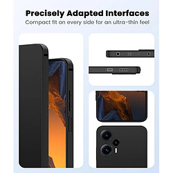 Htdmobiles Coque pour Xiaomi Poco F5 5G / Redmi Note 12 Pro - housse etui silicone gel fine + film ecran - NOIR