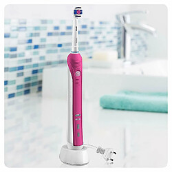 Universal Oral B Pro 650 3D Blanc Brosse à dents électrique rechargeable Dentifrice Rose.(Rose)