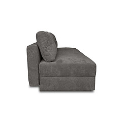 Bestmobilier Lucina - canapé droit 3 places - convertible avec coffre - en velours pas cher