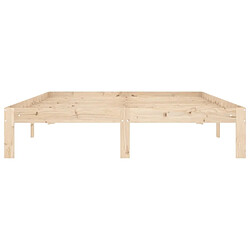 Acheter Maison Chic Lit adulte - Lit simple Cadre de lit,Structure du lit Contemporain Bois de pin massif 140x200 cm -MN28863