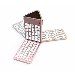 Acheter Universal Clavier sans fil Bluetooth 3.0 Clavier ultra-mince pliable iPad IOS 10 mètres Clavier tablette | Clavier (or)