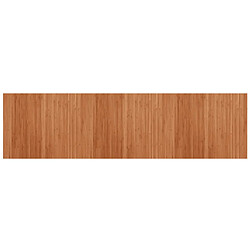 vidaXL Tapis rectangulaire marron 80x300 cm bambou