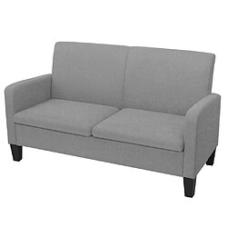 Maison Chic Canapé à 2 places,Sofa de Salon,Canapé droit 135 x 65 x 76 cm Gris clair -GKD552827