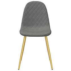 Acheter Maison Chic Lot de 6 Chaises à manger | Chaise de salle à manger cuisine gris clair velours -GKD79565