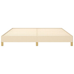 Acheter vidaXL Cadre de lit sans matelas crème 180x200 cm tissu