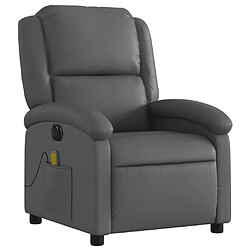 Avis Maison Chic Fauteuil Relax pour salon, Fauteuil de massage inclinable électrique gris similicuir -GKD73041