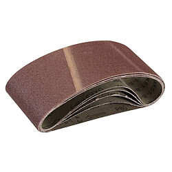 Silverline 5 bandes abrasives 75 x 457 mm - Grain 80