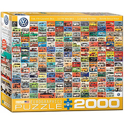 Eurographics Puzzle Volkswagon Groovy Bus Collage 2000 pieces