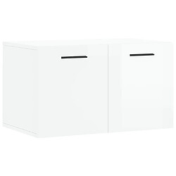 vidaXL Armoire murale Blanc brillant 60x36,5x35 cm Bois d'ingénierie