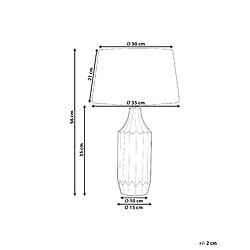 Avis Beliani Lampe à poser en céramique bleue ABAVA