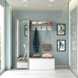 Avis Kiamami Valentina ARMOIRE HAUTE H 182CM BÉTON GRIS AVEC MIROIR