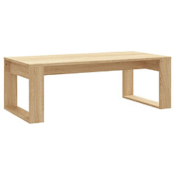 vidaXL Table basse chêne sonoma 102x50x35 cm bois d'ingénierie