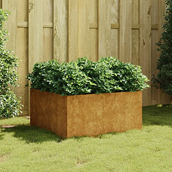 Maison Chic Jardinière,Bac à fleurs - pot de fleur 80x80x40 cm acier corten -GKD95557