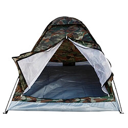 Totalcadeau Tente en polyester motif camouflage 2 places