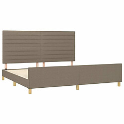 Acheter Maison Chic Lit adulte - Cadre Structure de lit avec tête de lit Contemporain Taupe 200x200 cm Tissu -MN11330