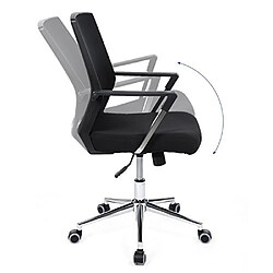 Avis Songmics Fauteuil de Bureau pivotant Chaise Siège Hauteur Réglable, Noir OBN83B