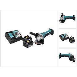 Makita DGA 452 RG Meuleuse d'angle sans fil 18 V 115 mm + 2x Batteries 6,0 Ah + Chargeur