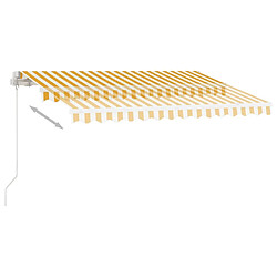 Acheter Maison Chic Auvent manuel rétractable,Store manuel de porte sur pied 300x250 cm Jaune/Blanc -GKD74152