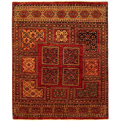 Vidal Tapis de laine 177x146 rouge Kashkuli