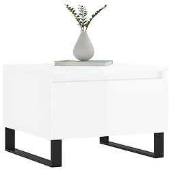 Avis Maison Chic Lot de 2 Tables basses,Table Console pour salon blanc brillant 50x46x35cm bois d'ingénierie -MN87600