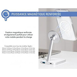 Acheter Force Power Chargeur induction 3 en 1 Stand Compatible MagSafe 15W avec chargeur Blanc