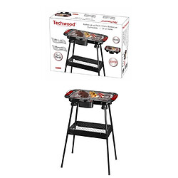 Acheter Techwood Barbecue Electrique sur Pieds ou de Table Noir et rouge Acier et chrome 2000W