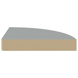 Avis vidaXL Étagères d'angle flottantes 4 pcs gris 25x25x3,8 cm MDF