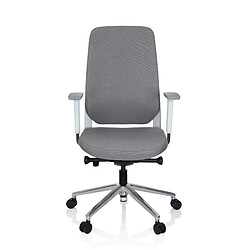 Chaise de bureau / chaise pivotante T4 WHITE tissu gris hjh OFFICE