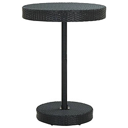 Maison Chic Table de jardin | Table d'extérieur Noir 75,5x106 cm Résine tressée -GKD92814